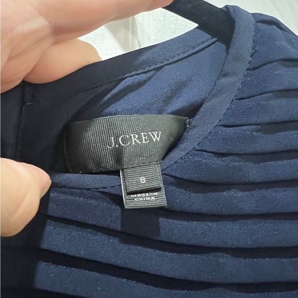 J. Crew Midnight Blue Textured Midi Dress - Picture 3 of 7